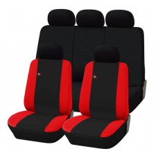 Coprisedili auto universali Racing nero - rosso